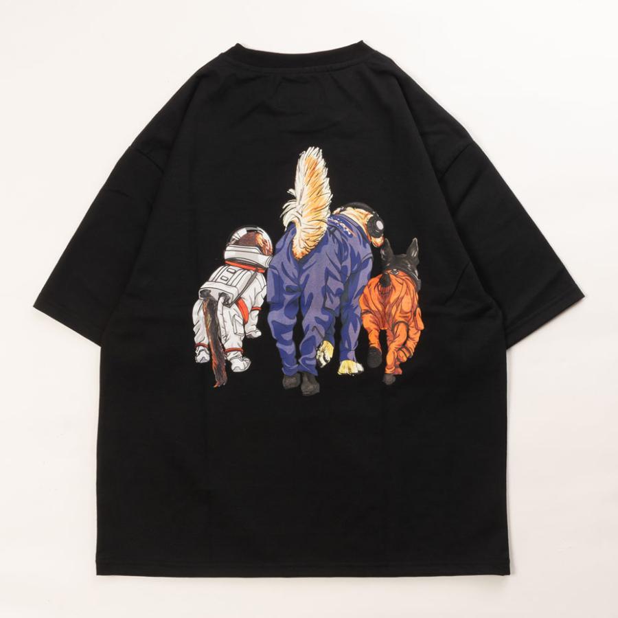 CORISCO コリスコ 猫 tシャツ メンズ レディース 半袖 ねこ 猫柄 犬 犬柄 動物 アニマル バックプリント アメカジ おしゃれ ゆったり かわいい 黒 トップス | CORISCO | 11