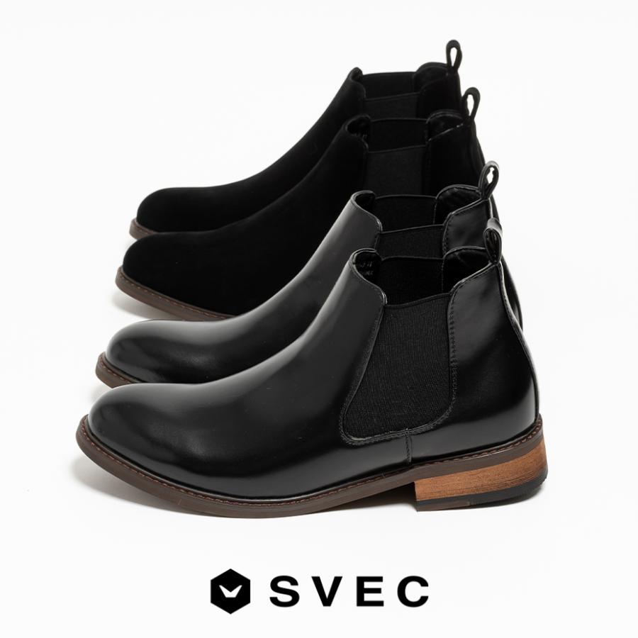 SVEC サイドゴアブーツ メンズ ブーツ 2025トレンド ショート SVEC サイドゴアブーツ メンズ ブーツ 2025トレンド ショート