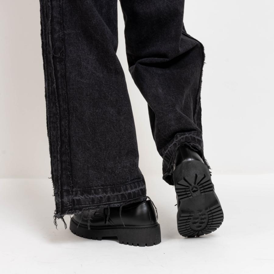 カジュアルシューズ メンズ レディース 革 レースアップシューズ 厚底 革靴 ドレスシューズ 紳士靴 シンプル おしゃれ 履きやすい 歩きやすい 男女兼用 黒 | SVEC | 12