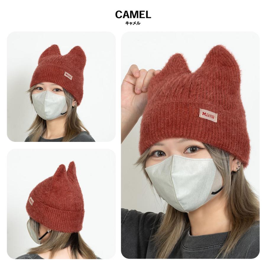 ニット帽 レディース メンズ 猫耳ニット帽 ビーニー ニットキャップ 耳