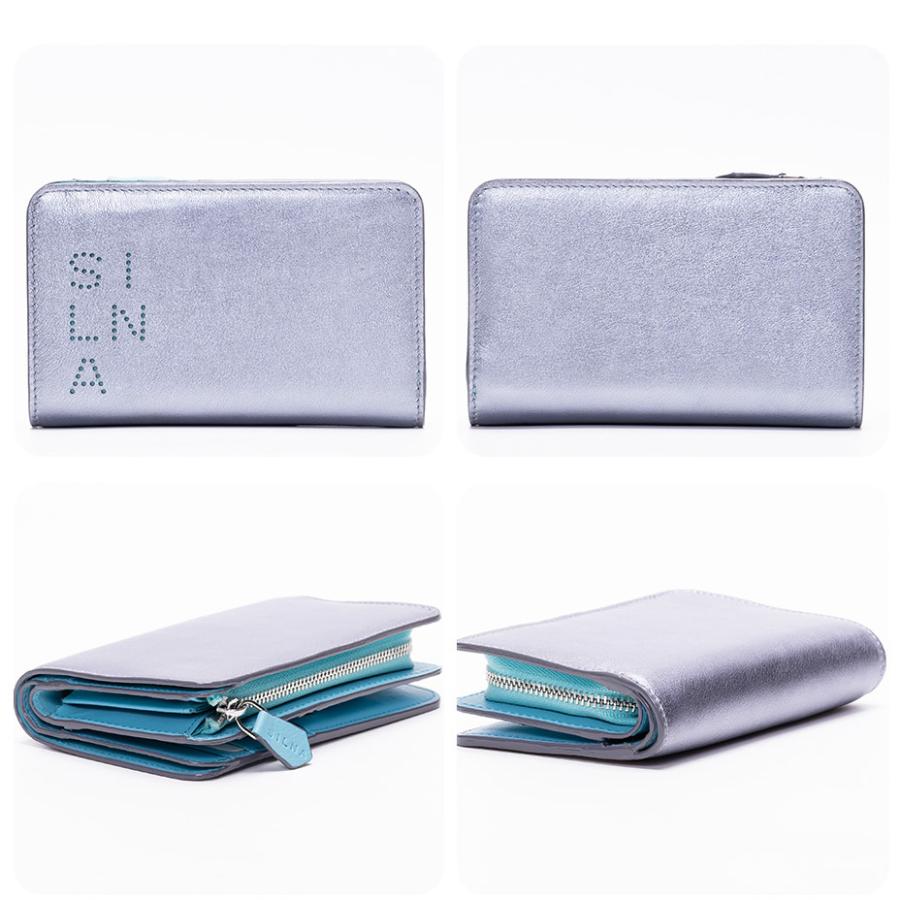 SILNA minacolo 二つ折り財布 レディース 財布 ミニ財布 小さめ 本革
