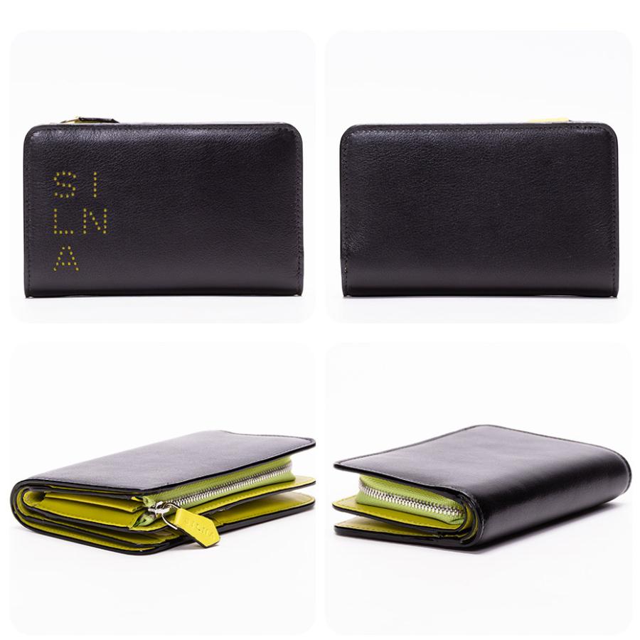 SILNA minacolo 二つ折り財布 レディース 財布 ミニ財布 小さめ 本革