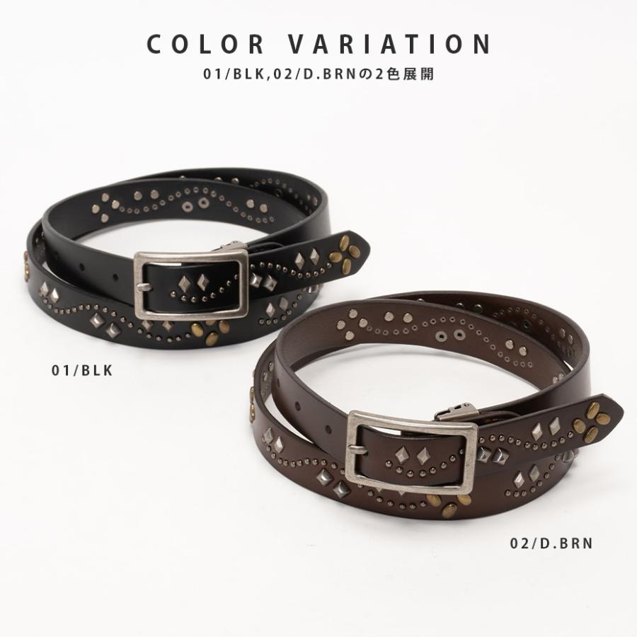 スタッズベルト メンズ レディース ベルト 本革 バックル 革 25mm