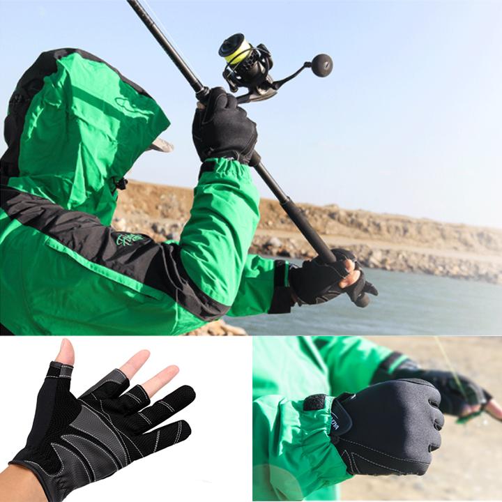 釣り用手袋 グローブ ブラック ネオプレーン PU Ｌサイズ ウェア フィッシング用 釣り 寒い対策｜sansutei｜07