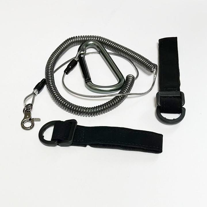 スパイラルコード ストラップ付き お尻ベルト2個 竿の落下防止 尻手ロープ ワイヤー内蔵 の商品画像