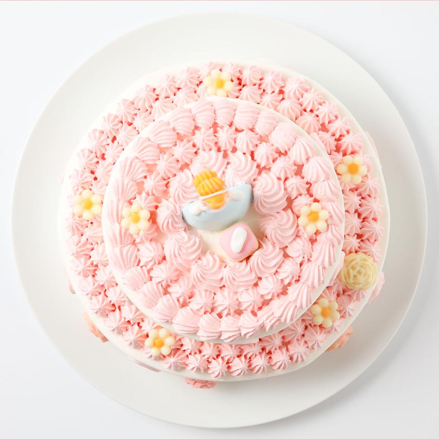 誕生日ケーキ ケーキ 誕生日 デコレーションケーキ バースデーケーキ ホールケーキ ショートケーキ お祝い ２段 いちご 5号×7号 ウェディング 結婚記念日_5