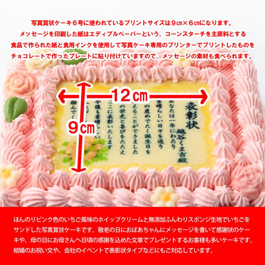 賞状ケーキピンク６号 １４ １８センチ 送料無料 母の日 父の日 表彰状 感謝状ケーキ 還暦 敬老の日 誕生日 バースデー 記念日 お祝い 内祝い サプライズ Photo 001 サンタアンジェラヤフーショップ 通販 Yahoo ショッピング