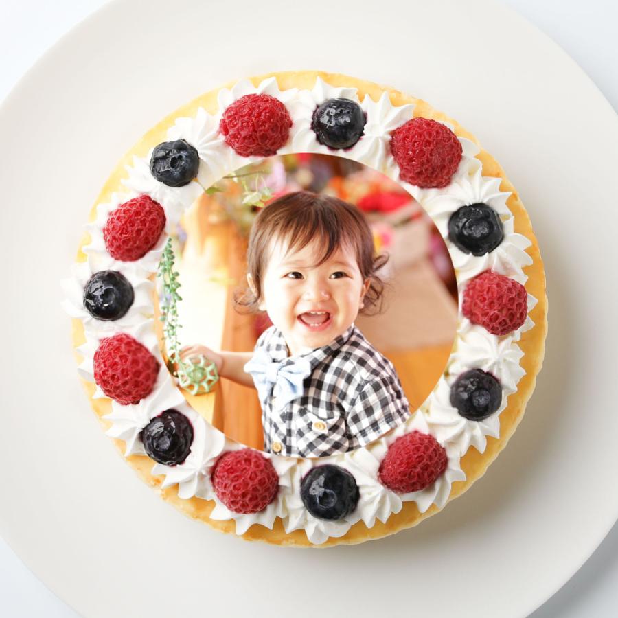 バースデーケーキ 誕生日ケーキ 母の日 スイーツ ケーキ 誕生日 写真ケーキ フォト プレート 付き プリント 記念日 お祝い ベイクド チーズ 5号 15センチ｜santa-angela｜02