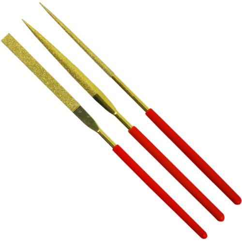 SUN UP ダイヤモンドヤスリ 3本組 チタンコーティング 金属 棒ヤスリ 140mm の商品画像