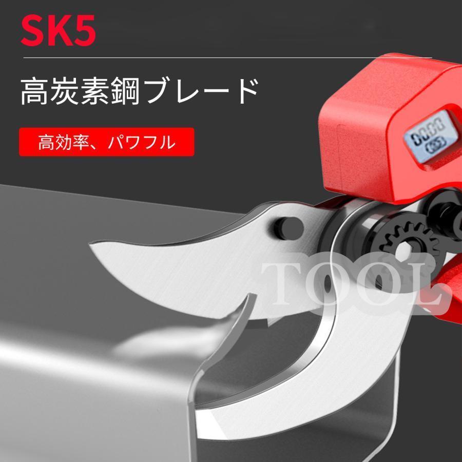 剪定バサミ 電動 高枝切りバサミ 切断径40mm ブラシレスモーター搭載  