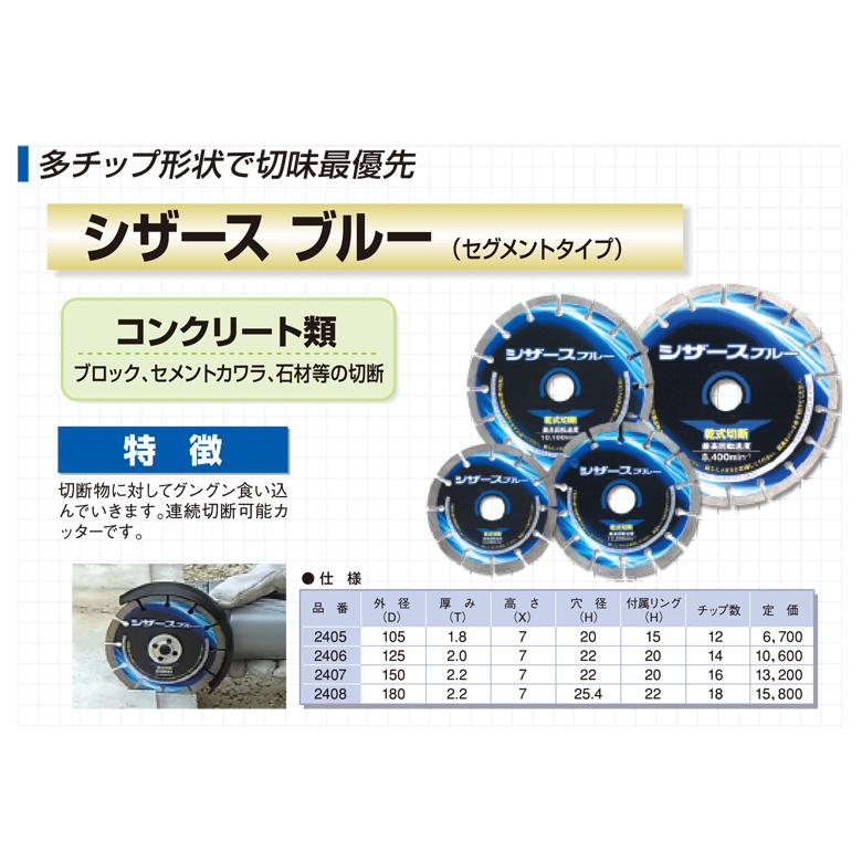 呉英製作所 呉英 シザースブルー セグメントタイプ 125Φ 径125