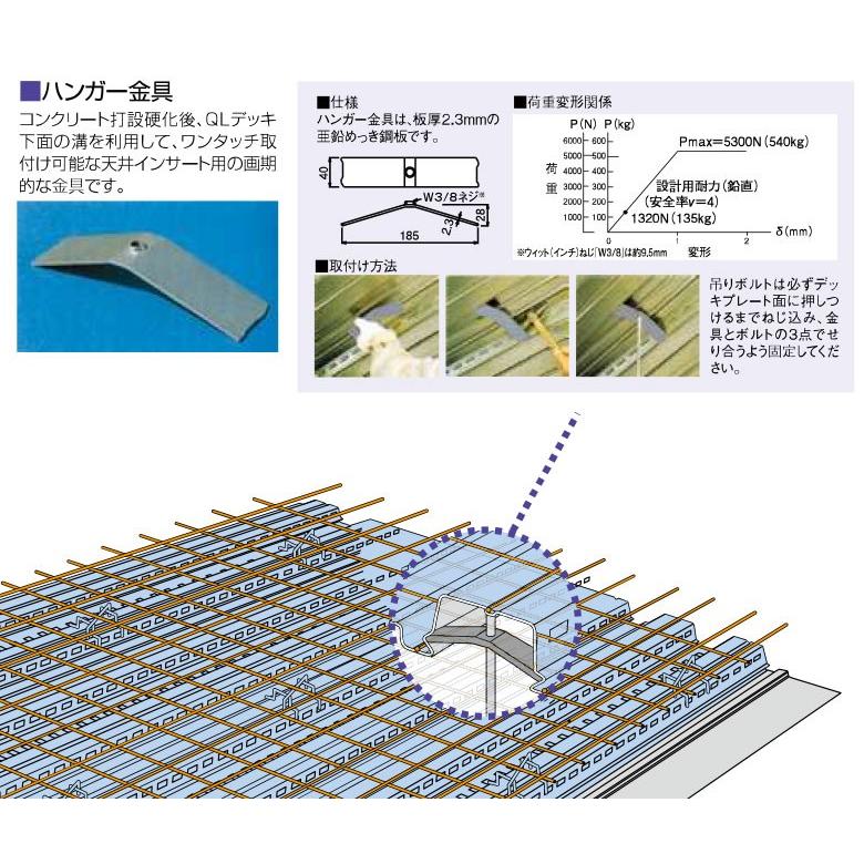 QLデッキハンガー　ハンガー金具　デッキハンガー　セット　鉄筋　150枚　設備資材