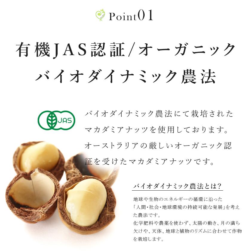 オーガニック マカダミアナッツ 生 100g 有機JAS 農薬不使用 無添加 無