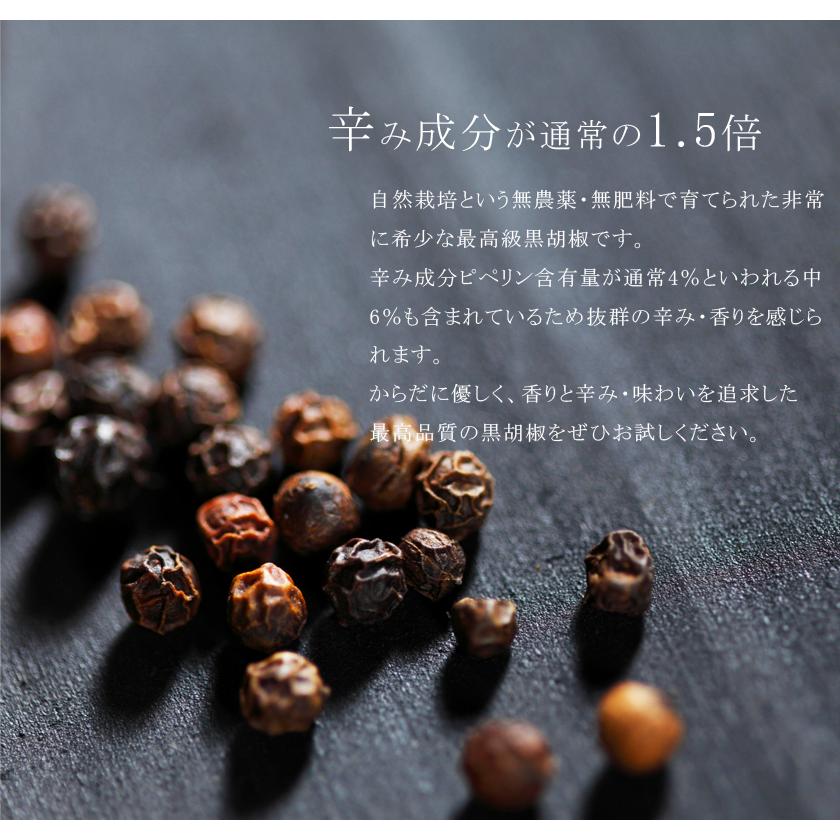 オーガニック ブラックペッパー ホール 100g 有機JAS 黒胡椒 黒