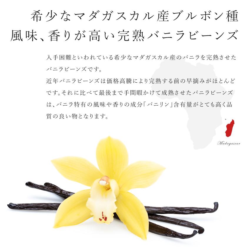 最高級 完熟バニラビーンズ 5本入 農薬不使用 マダガスカル産ブルボン