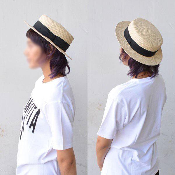 カンカン帽 クラシック 麦わら帽子 ボーター ストローハット 平天 和服