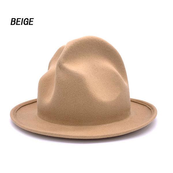 送料無料 フェルト マウンテンハット 変形 個性的 メンズ レディース