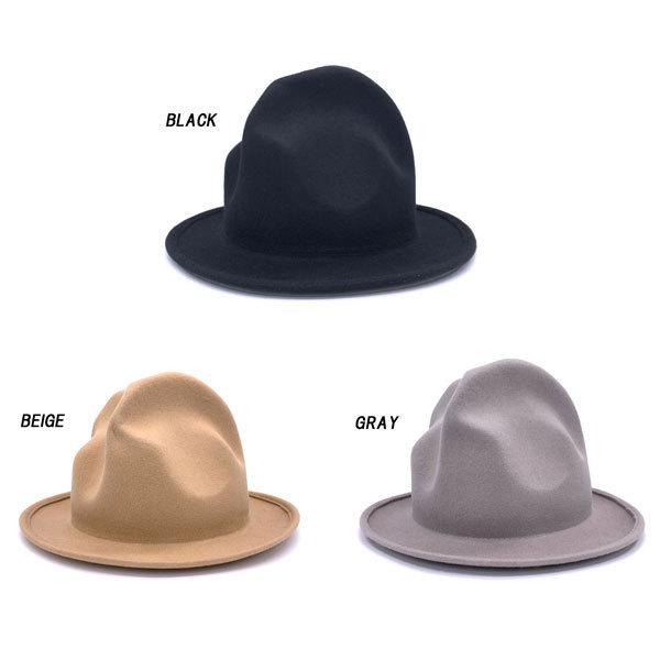 送料無料 フェルト マウンテンハット 変形 個性的 メンズ レディース