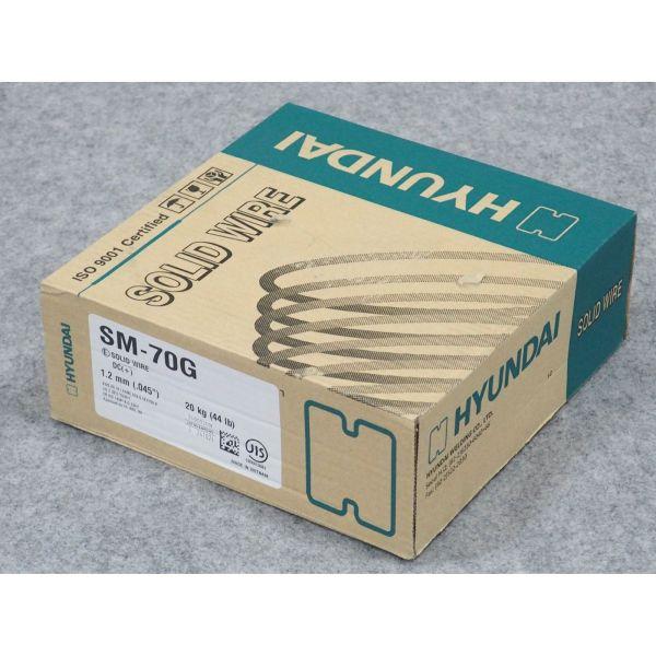 軟鋼〜490MPa級鋼用 ソリッドワイヤ SM-70G 1.2mm 20kg 現代 : 溶接