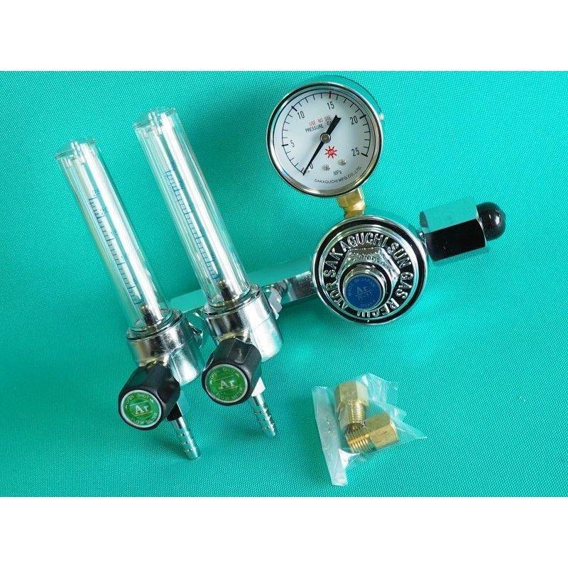 ユタカ 計測機器 流量計付二段式圧力調整器 レギュレータ FR-II アルゴン用