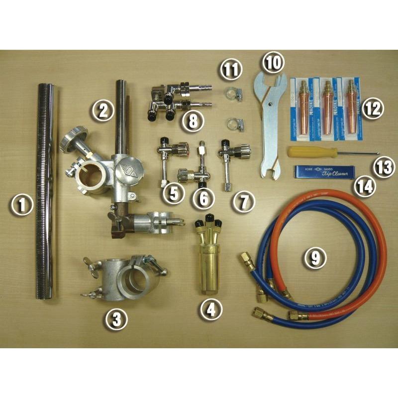 ガス切断機ホース付きセット 分配ホース・JOXホース(青) 600L / 自動直線切断機 IK-12 max3用 F型1