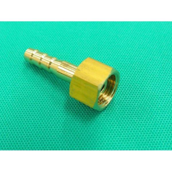 酸素用 ホースジョイント 袋ナット M16-P1.5 右ネジ 内径 6mm 細経