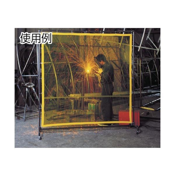 TRUSCO 溶接遮光フェンス 1515型単体固定足 黄 YF1515K-Y [487-5737]の画像