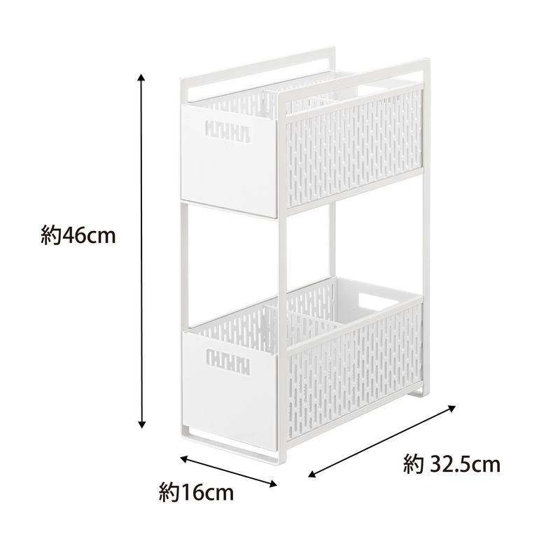 tower タワー シンク下収納バスケット 2段 ホワイト 5218 05218-5R2 YAMAZAKI (山崎実業)｜santecdirect｜19