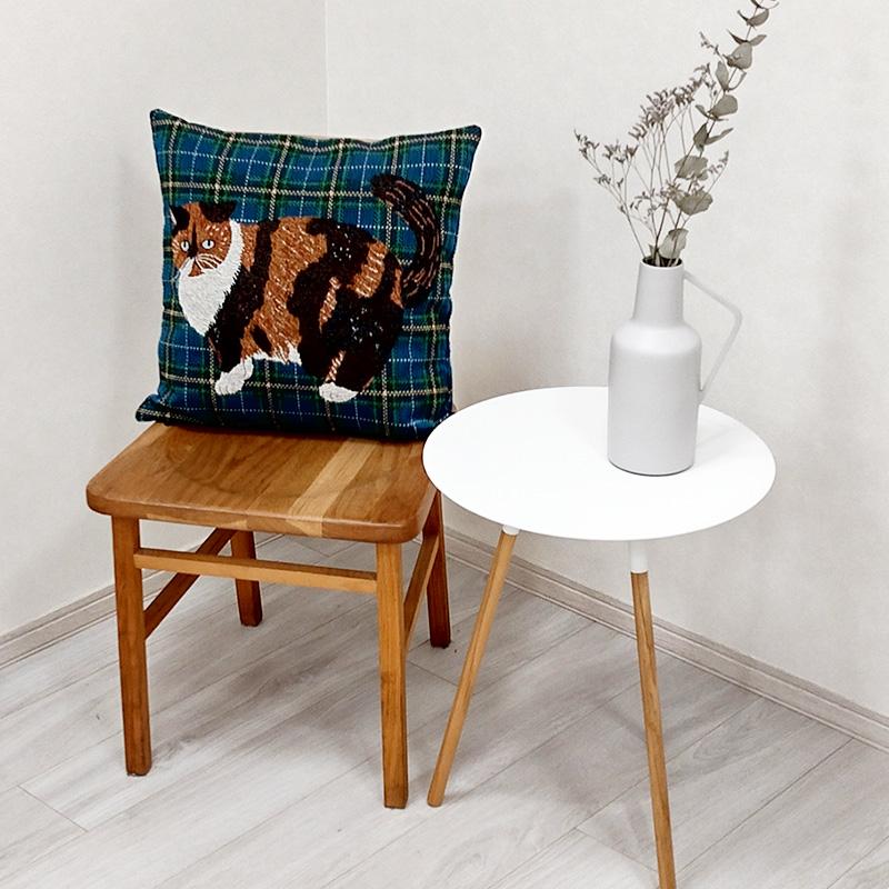 松尾ミユキ2点で送料無料】 クッションカバー 45x45cm Mugi ムギ 猫