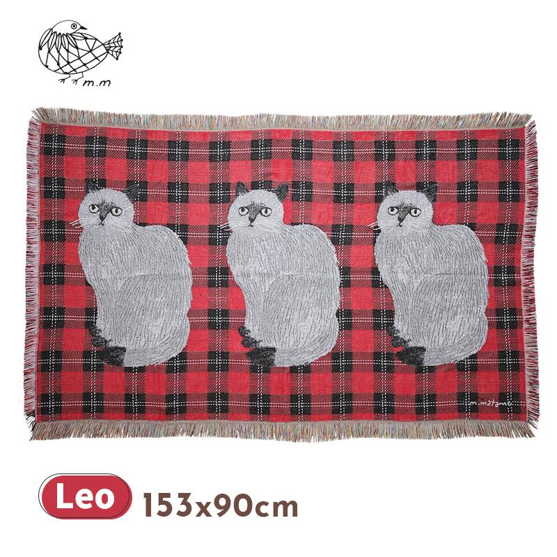 松尾ミユキ タペストリー ラグ 猫 Leo レオ ネコ キャット マルチ