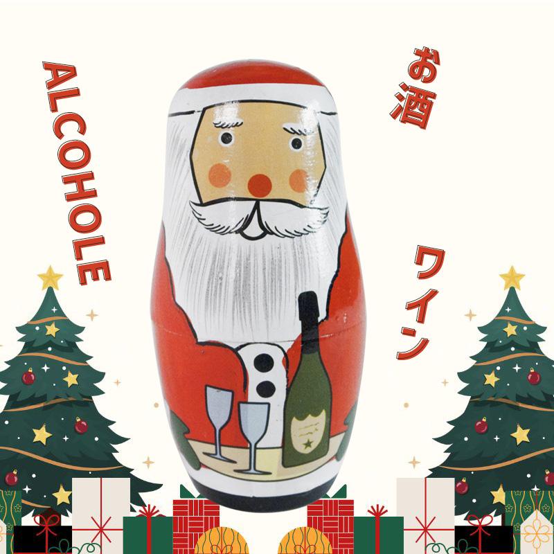サンタクロース　マトリョーシカ　クリスマスツリー　ニコラエヴァ クリスマス サンタクロース マトリョーシカ ウクライナ 7ピース ウッド
