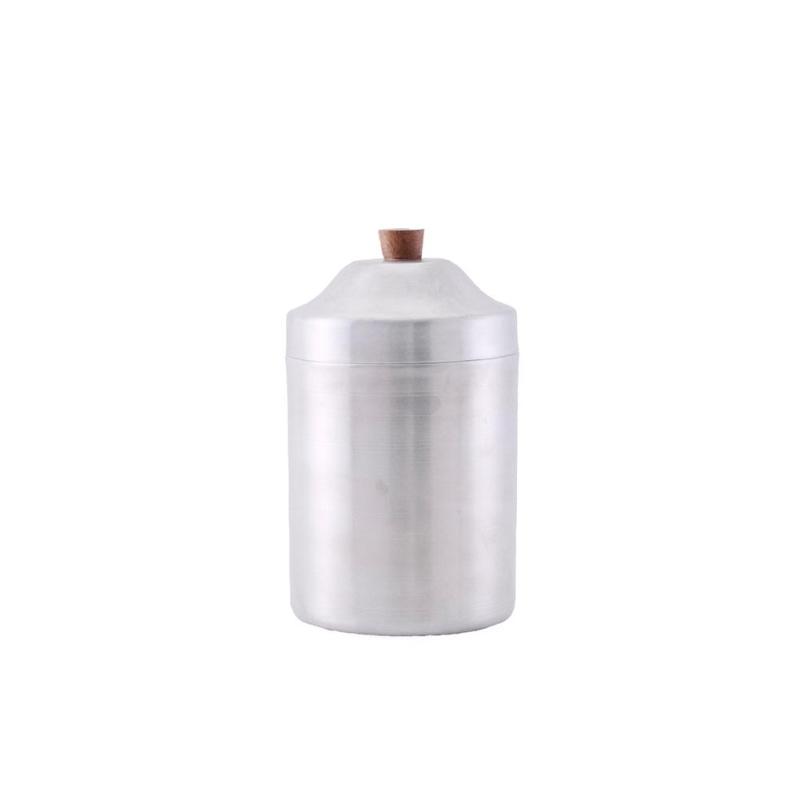 ふた付き アルミ缶 小Mサイズ 1300ml ノスタルジックなアルミの