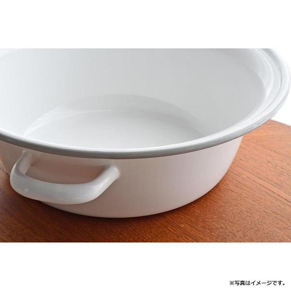 にちにち道具 日々道具 ハンドル付たらい(小) グレー縁 野田琺瑯