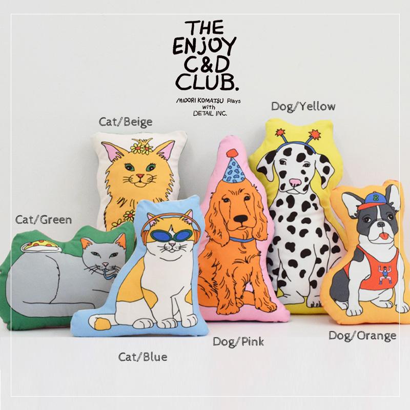 DETAIL（ディテール） 犬 クッション THE ENJOY C＆D CLUB イエロー