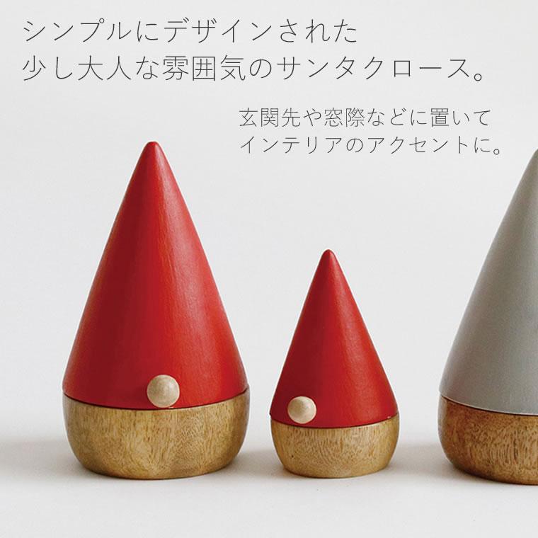 木製 キャニスター サンタクロース S レッド 赤 RD インテリア 天然木 WOOD マンゴーウッド アクセサリーケース 423583RD shesay 志成販売 Horn Please MADE｜santecdirect｜02