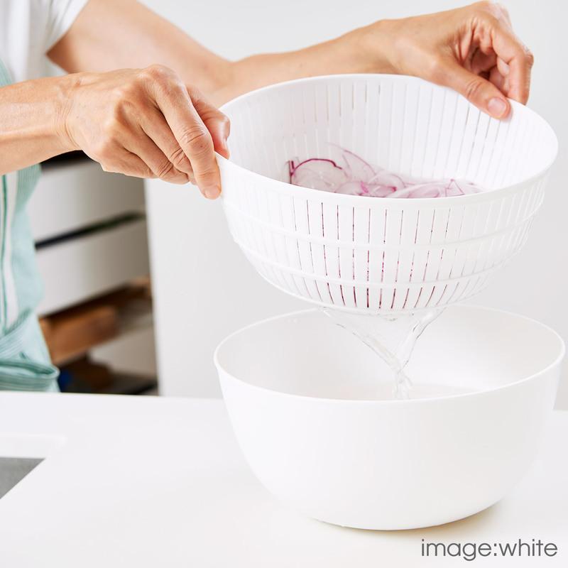 ライクイット 米研ぎにもつかえるザルとボウル Colander&Bowl グレー Like-it（ライクイット） 米とぎにも使えるザルとボウル グレー 米研ぎ