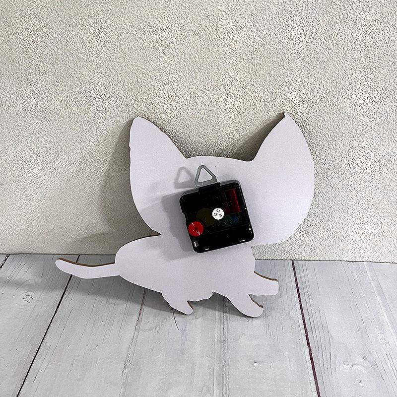掛け時計 みやぎちか 時計 ダイカット クロック ハチワレ 猫 CAT 掛け時計 みやぎちか 時計 ダイカット クロック ハチワレ 猫 CAT