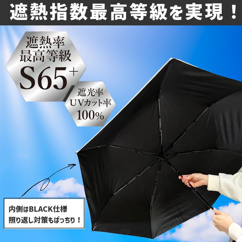 軽量 ラディクール 折りたたみ傘 熱を放出 白の頂 遮熱 50cm