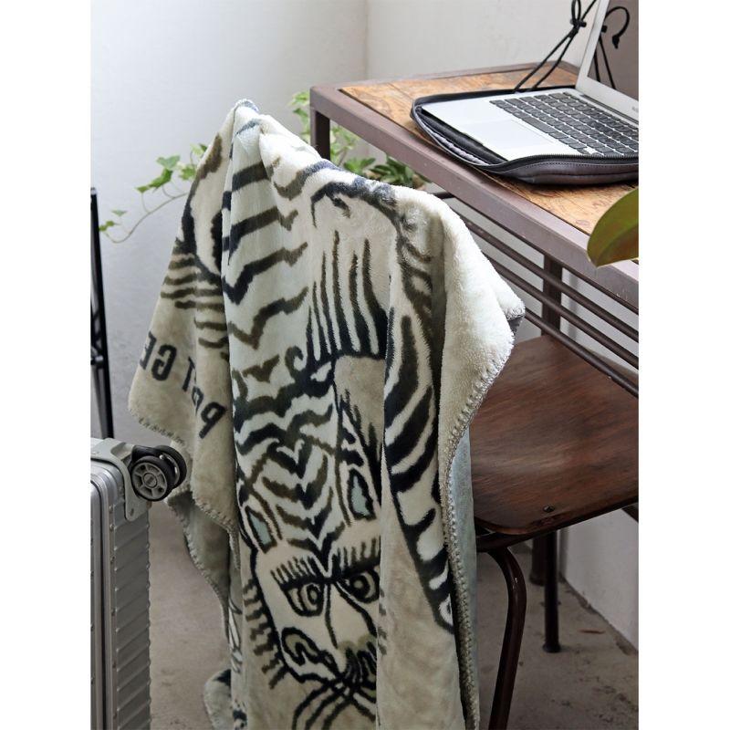 フランネル フリースブランケット WH TIGER ホワイトタイガー 寅 フランネル フリースブランケット WH TIGER ホワイトタイガー 寅