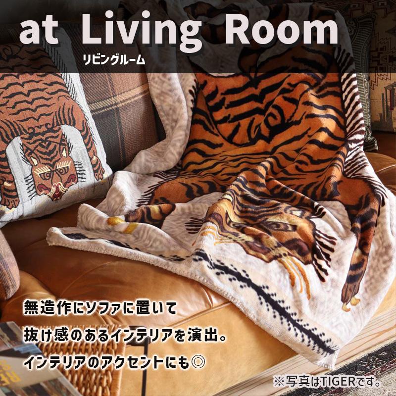 フランネル フリースブランケット WH TIGER ホワイトタイガー 寅 フランネル フリースブランケット WH TIGER ホワイトタイガー 寅