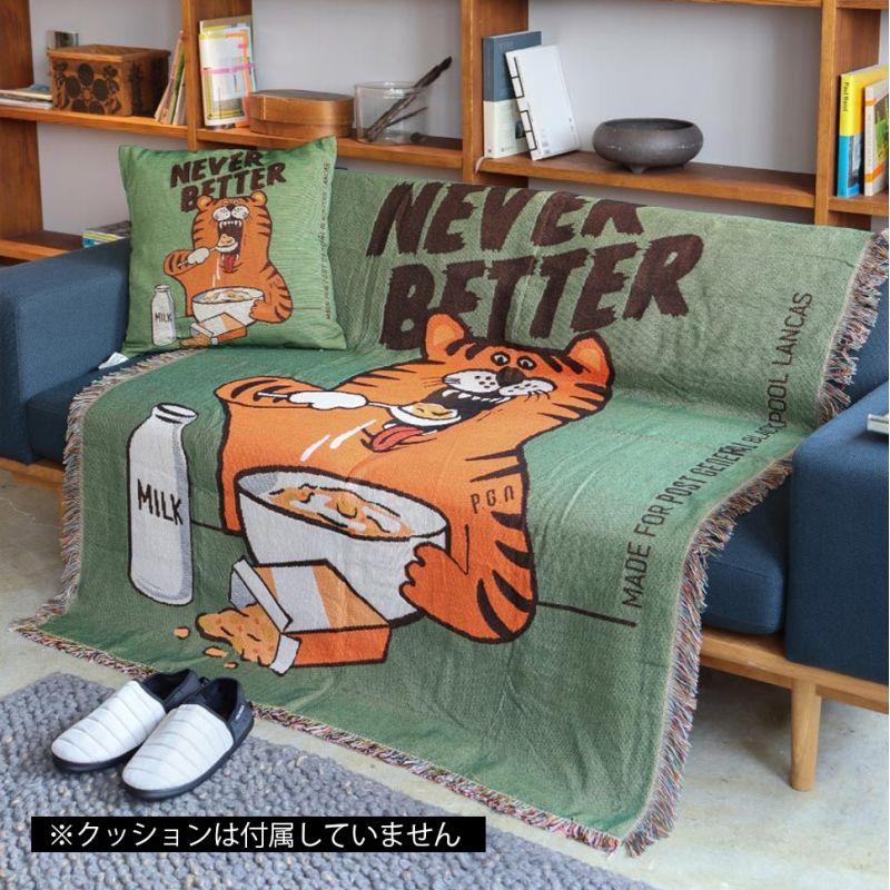 POST GENERAL メッセージ スローケット ネバー ベター トラ柄 TIGER 虎