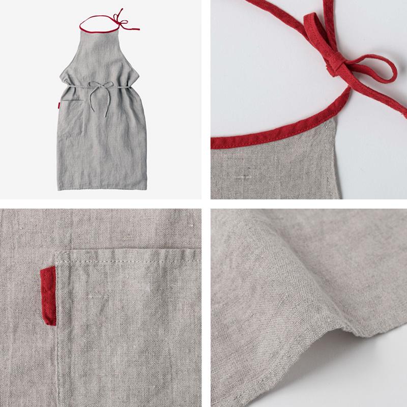 Lino e Lina（リーノエリーナ） Mila ミラ フル エプロン フラックス