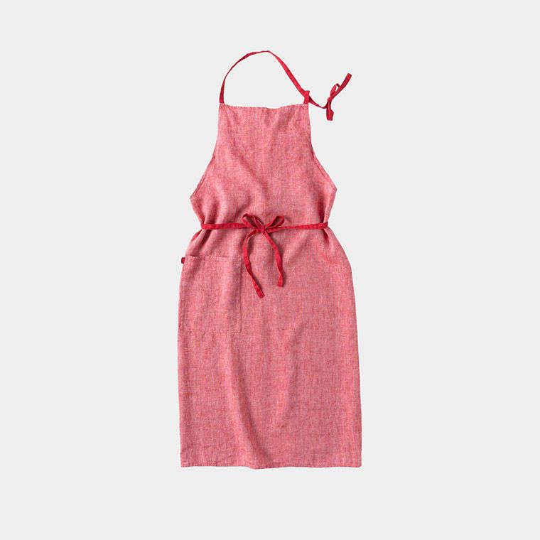 Manon マノン エプロン カメリア 赤系 リネン 麻 無地 おしゃれ メンズ レディース 北欧 輸入 シンプル かわいい A359 リーノエリーナ | Lino e Lina | 12
