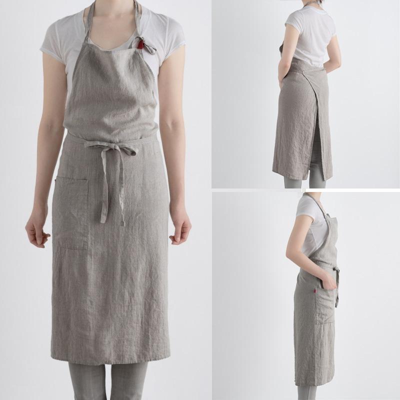 Lino e Lina（リーノエリーナ） Manon マノン エプロン フラックス 無