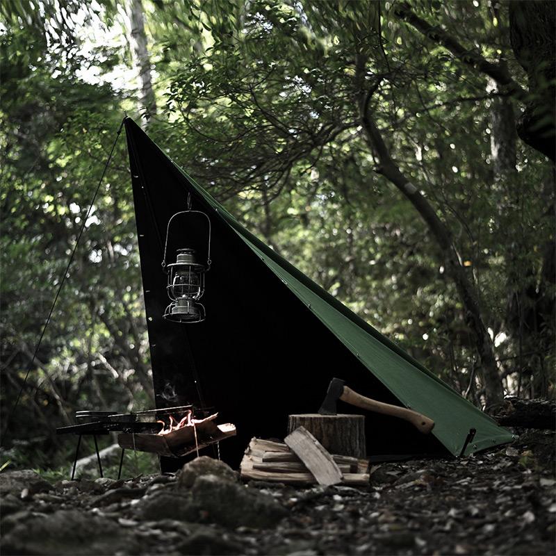 焚き火軍幕 オリーブ 難燃 たきび たき火 アウトドア キャンプ 撥水  