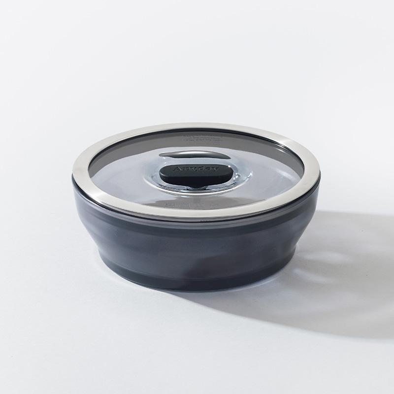MEYER（マイヤー） Anyday 浅型ディッシュ 18cm ブラック 耐熱ガラス