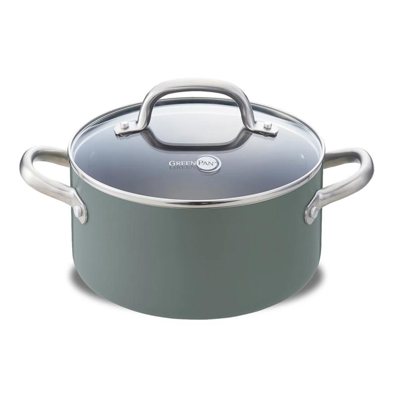 キャセロール 両手鍋 20cm 蓋付き メイフラワー IH・ガス火対応 PFASフリー フッ素不使用 GREENPAN 調理器具 キッチン用品 CC002177-001 グリーンパンの画像