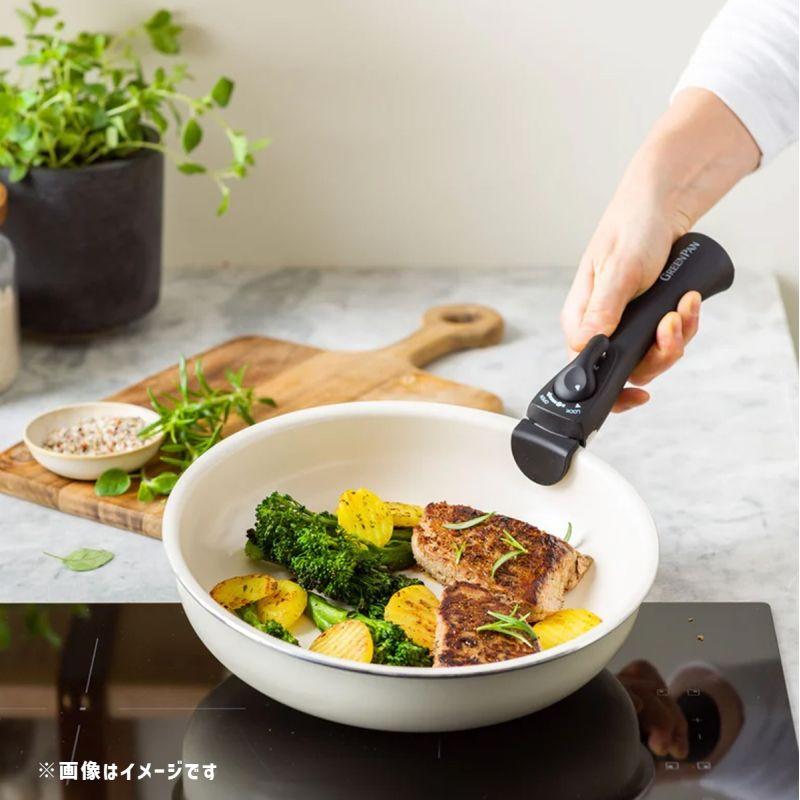 フライパンセット クリックシェフ 5点セット クリームホワイト  