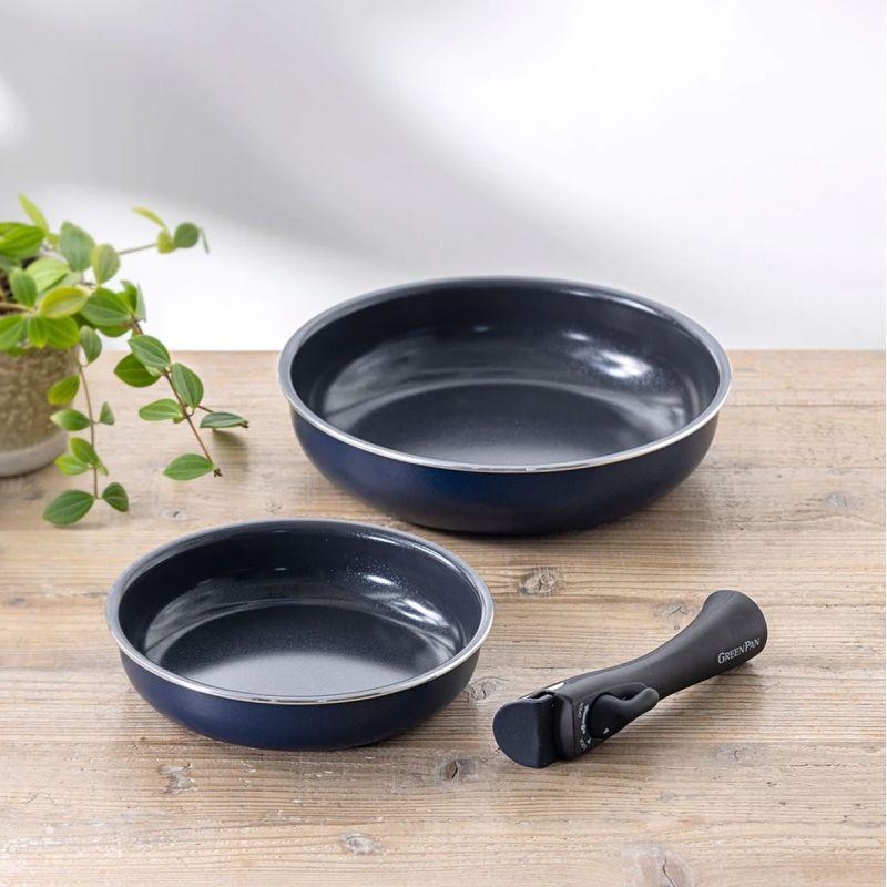 グリーンパン クリックシェフ 4点セット※ハンドル:リニューアル【新品・未使用】 GREEN PAN（グリーンパン） クリックシェフ 4点セット（ガス火・IH対応