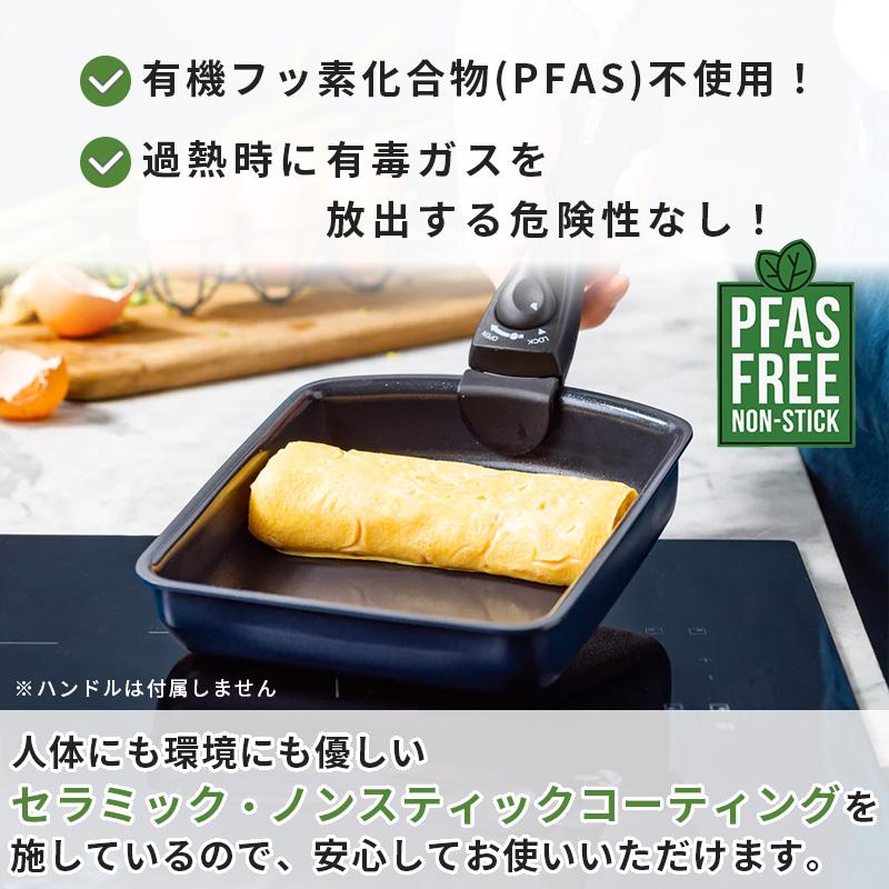 グリーンパン　ソースパン・エッグパン　ハンドルIH・ガス火対応 PFASフリー GREEN PAN（グリーンパン） クリックシェフ エッグパン